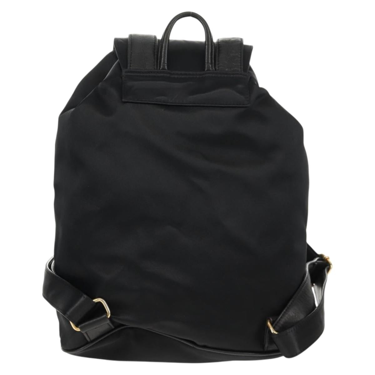 Valentino Garavani Backpack Nylon Black Nylon Backpack Bag (Pre-Owned)
