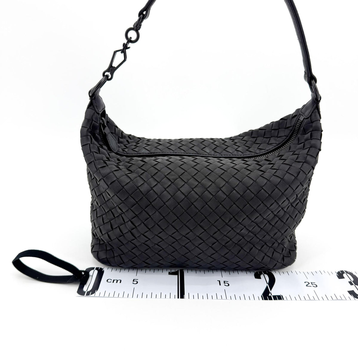 Bottega Veneta Wallace Intrecciato Nappa Black Leather Shoulder Bag Bag (Pre-Owned)