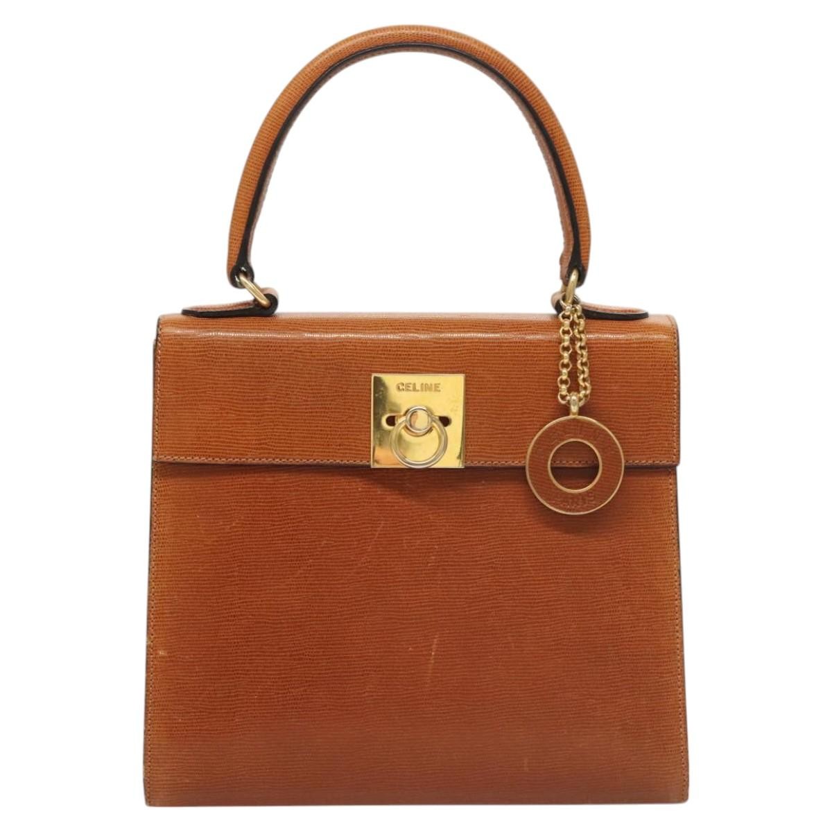 Celine Vintage Leather Brown Leather Handbag (Pre-Owned)