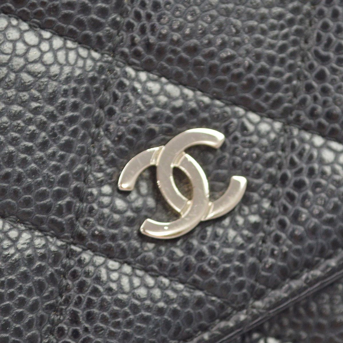 Chanel Vintage Wallet On Chain Quilted Lambskin Black Leather Crossbody Bag Bag (Pre-Owned)