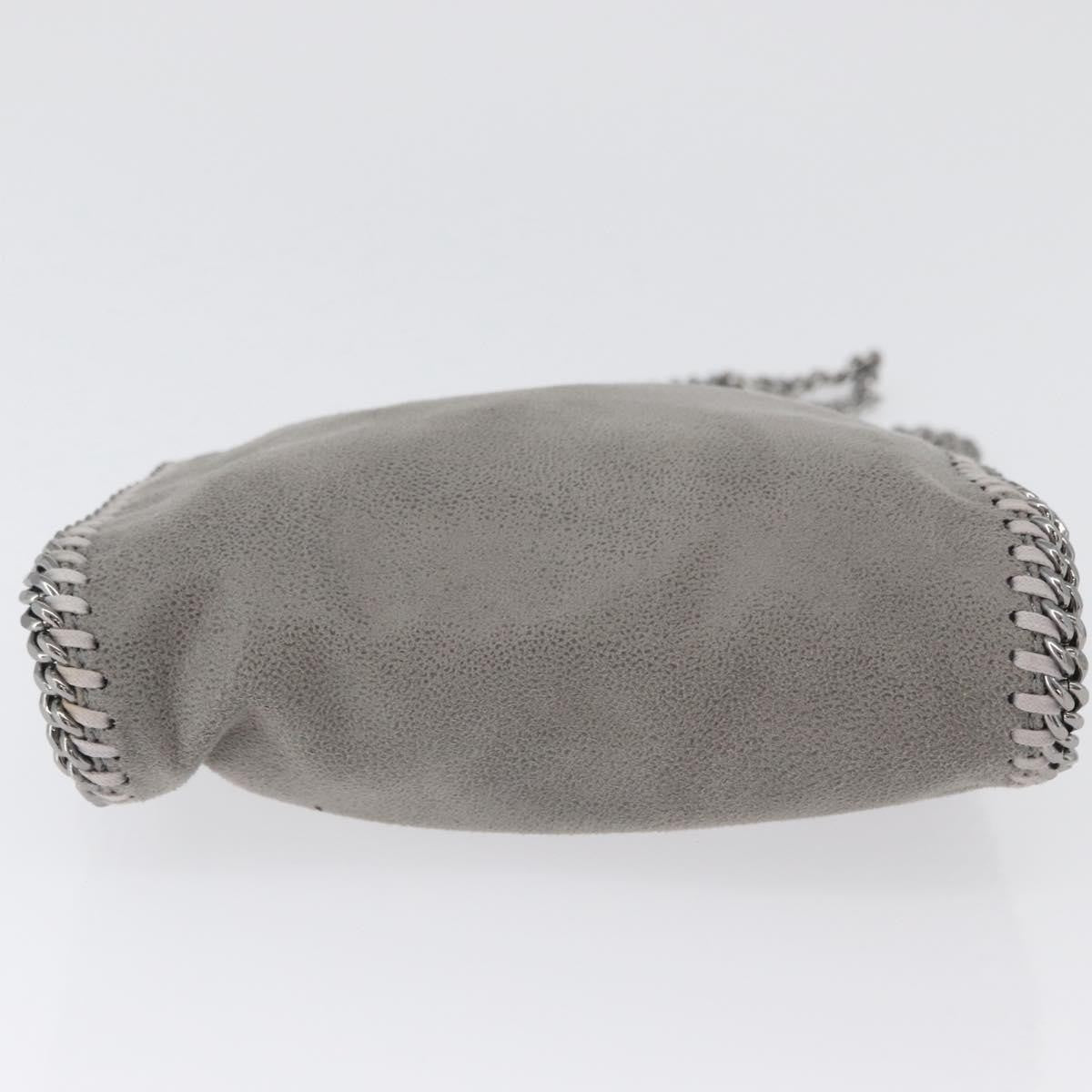 Stella Mccartney Falabella Fold Over Faux Leather Gray Polyester Shoulder Bag Bag (Pre-Owned)