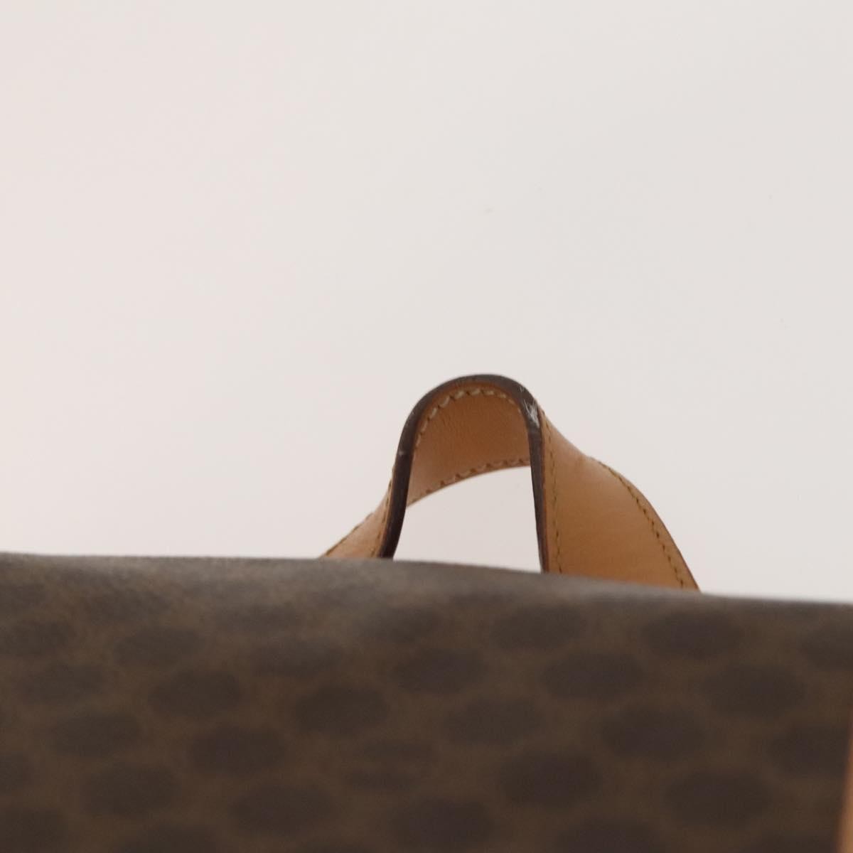 Celine Vintage Drawstring Flap Macadam Coated Canvas Brown Canvas Backpack Bag (Pre-Owned)