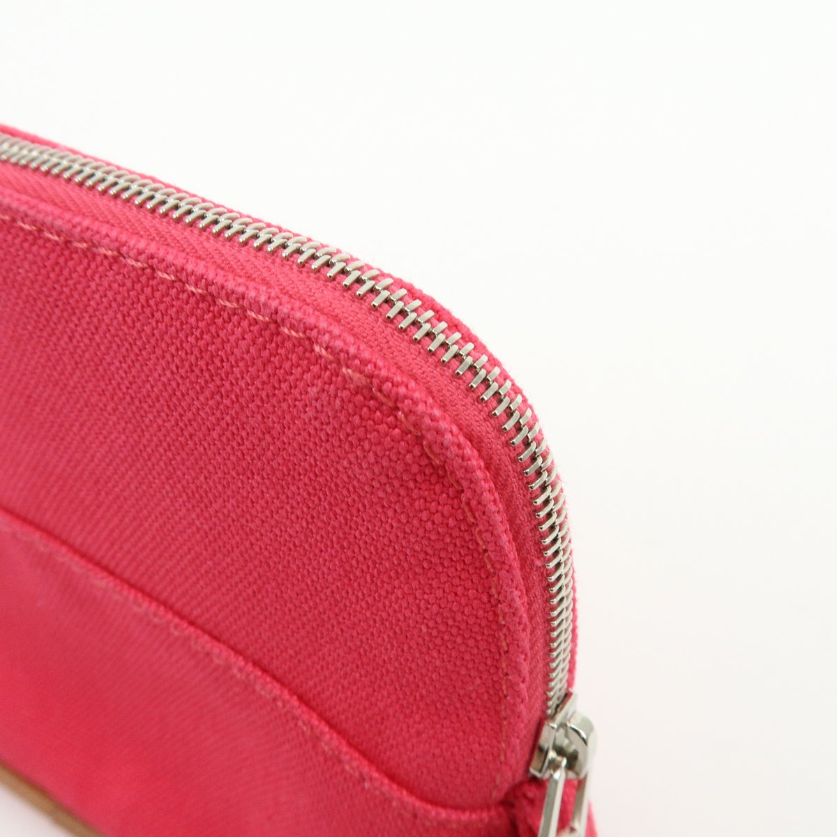 Hermes Bolide Travel Canvas Pink Cotton Clutche & Pouche Bag (Pre-Owned)
