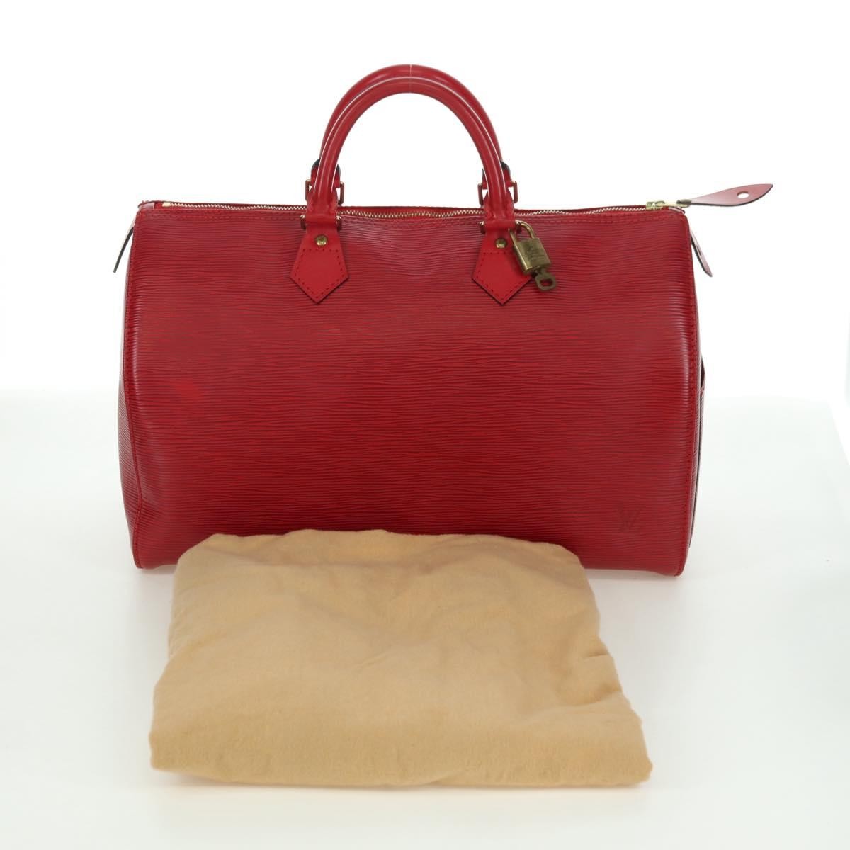 Louis Vuitton Speedy Epi Leather Red Leather Handbag (Pre-Owned)