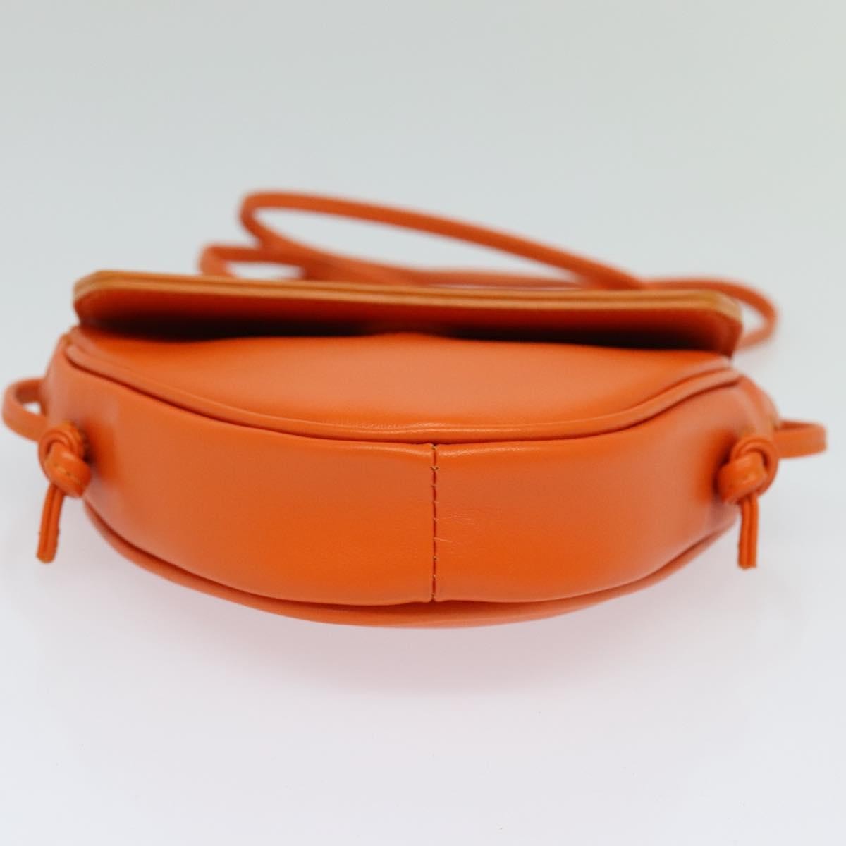 Celine Triangle Leather Orange Leather Shoulder Bag Bag (Pre-Owned)