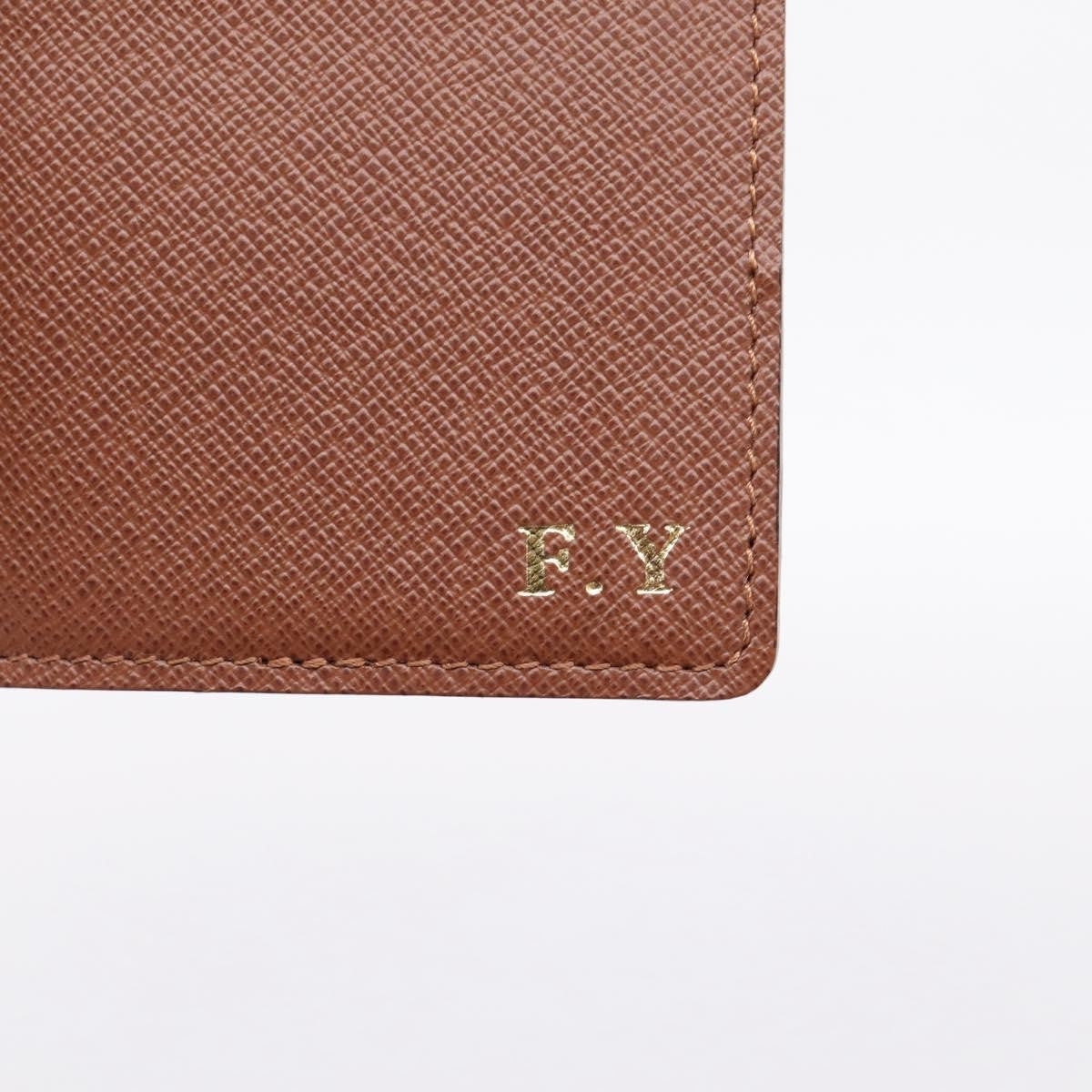 Louis Vuitton Porte Valeurs Checkbook Monogram Canvas Brown Canvas Wallets Accessory (Pre-Owned)