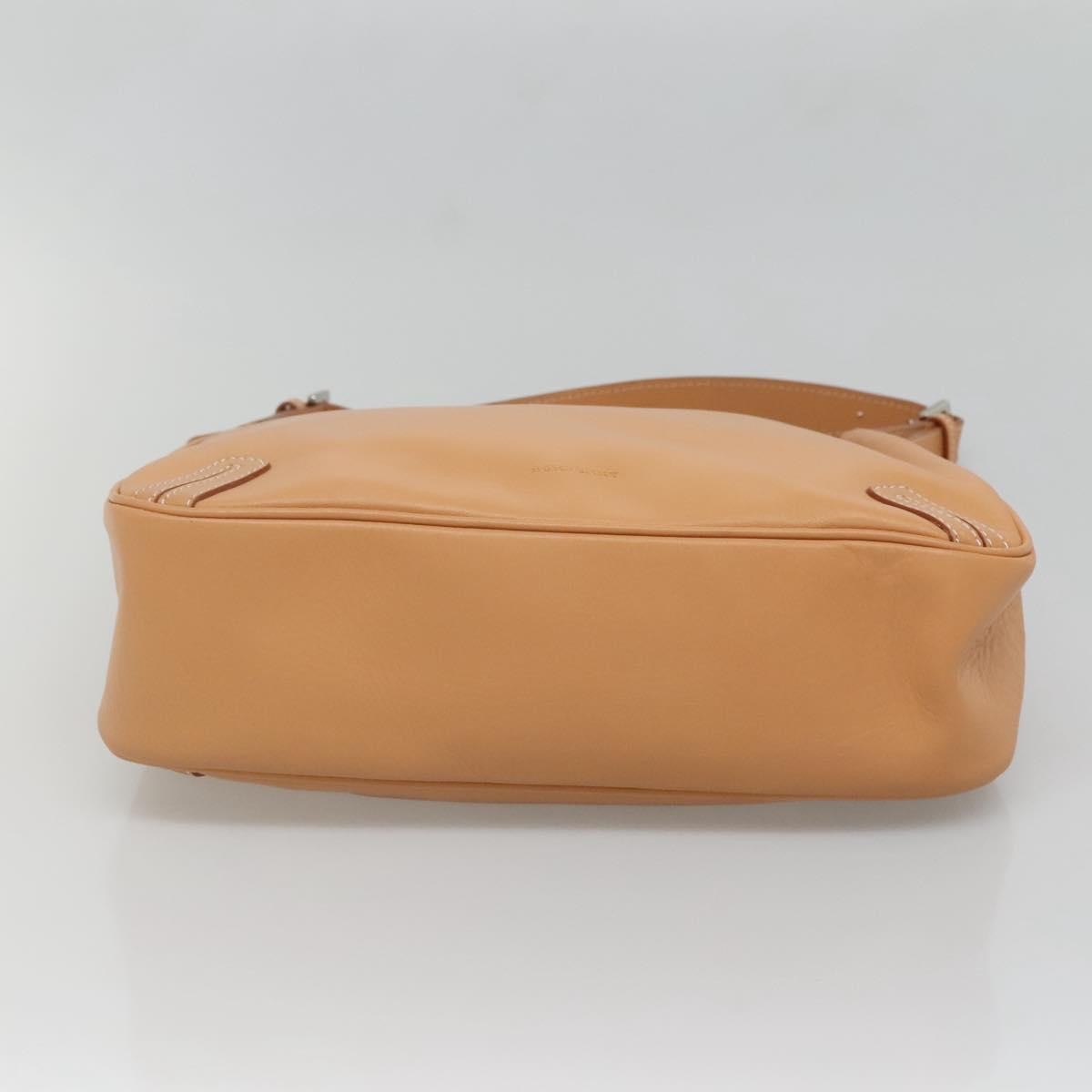 Burberry Shoulder Leather Beige Leather Shoulder Bag Bag (Pre-Owned)