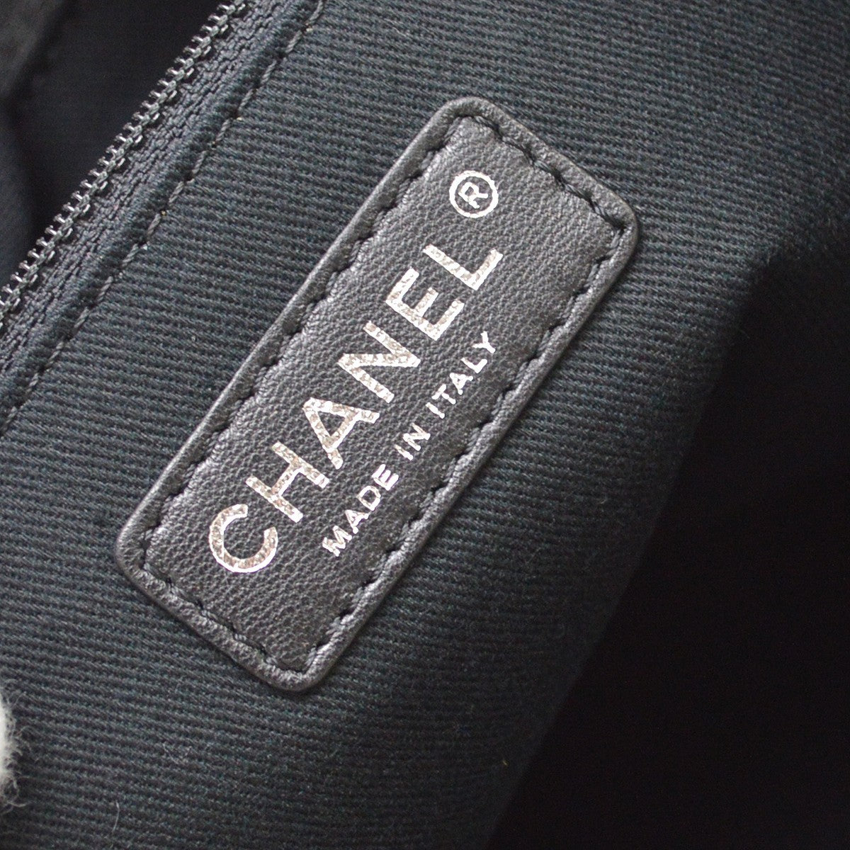 Chanel Deauville Canvas Gray Canvas Tote Bag Bag (Pre-Owned)