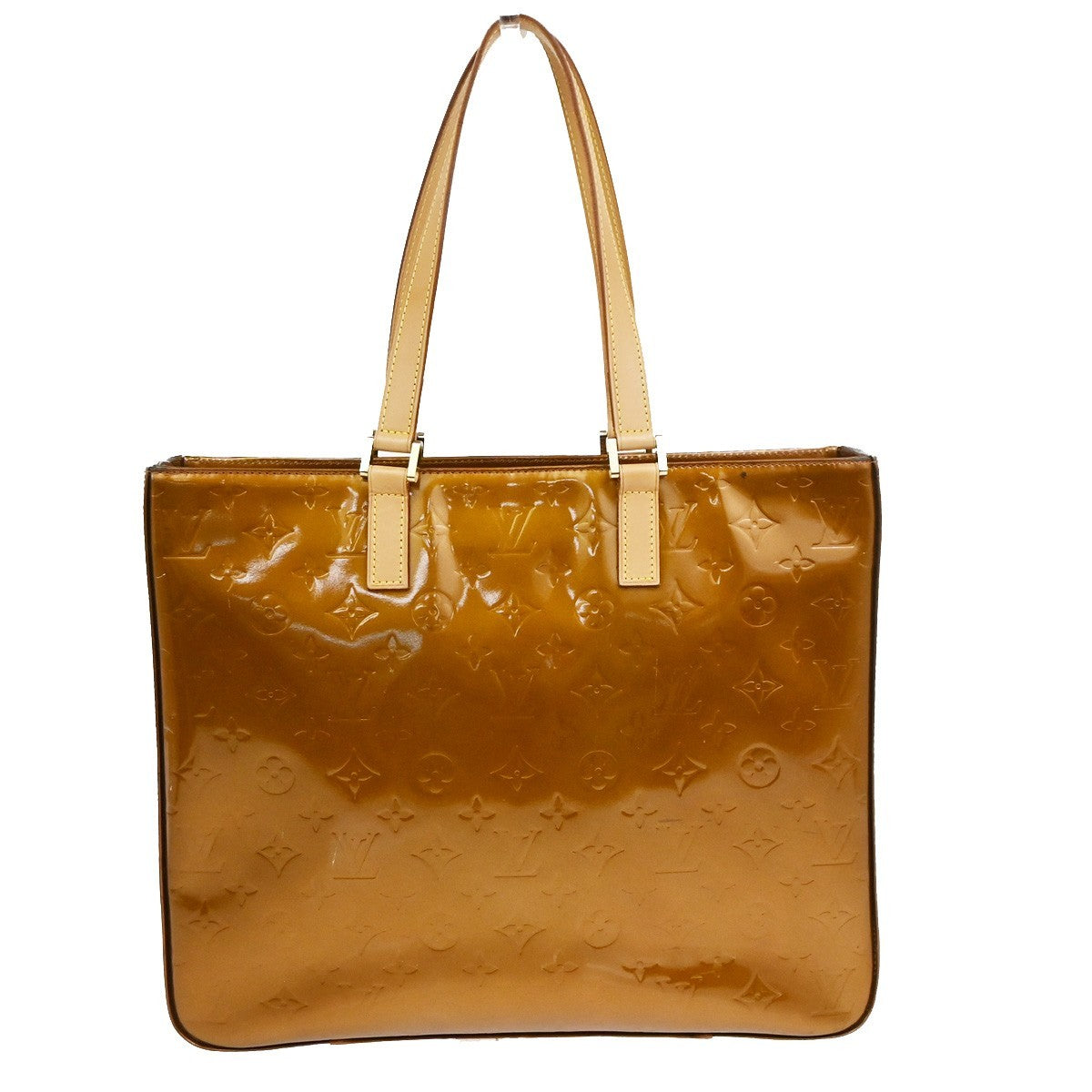 Louis Vuitton Columbus Monogram Vernis Brown Patent_Leather Handbag (Pre-Owned)