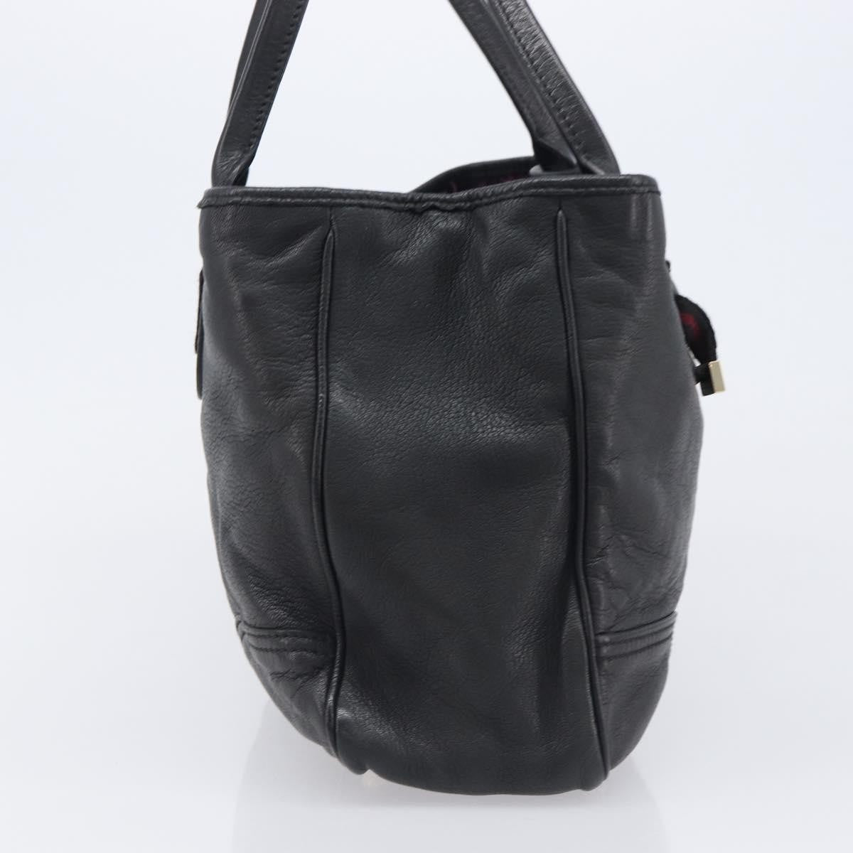 Gucci Princy Leather Black Leather Tote Bag Bag (Pre-Owned)
