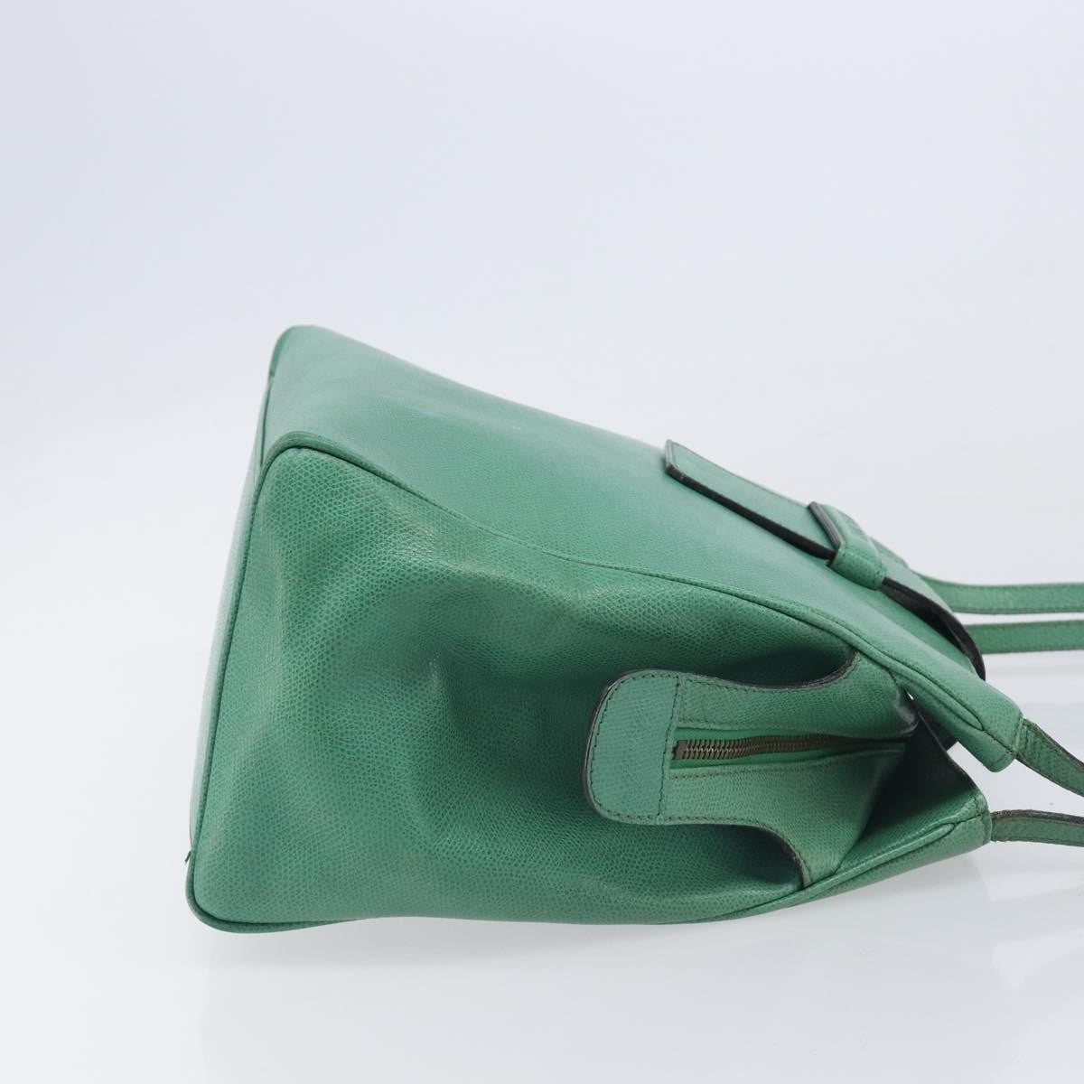 Celine Shoulder Leather Green Leather Shoulder Bag Bag (Pre-Owned)