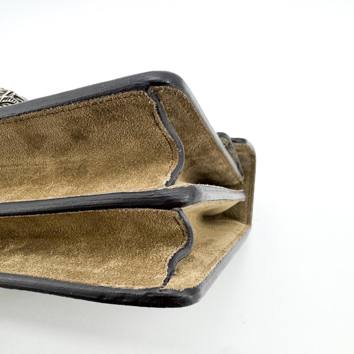 Gucci Dionysus Gg Coated Canvas Brown Suede Handbag (Pre-Owned)