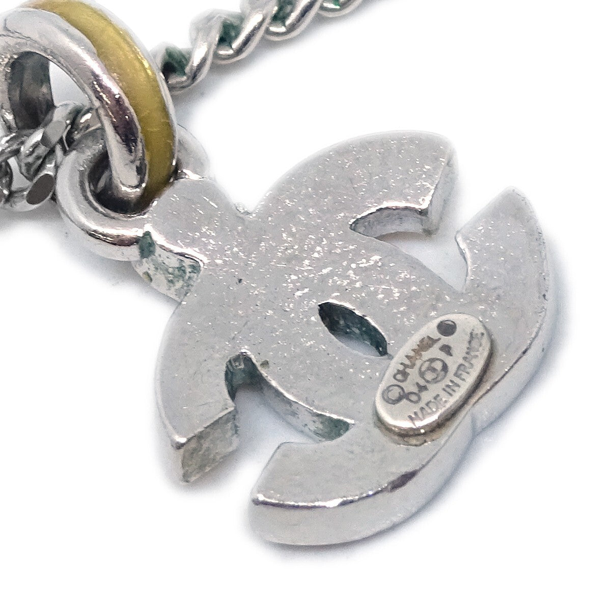 Chanel Vintage Cc Pendent Plated Metal Silver Silver_Plated Necklace Jewelry (Pre-Owned)
