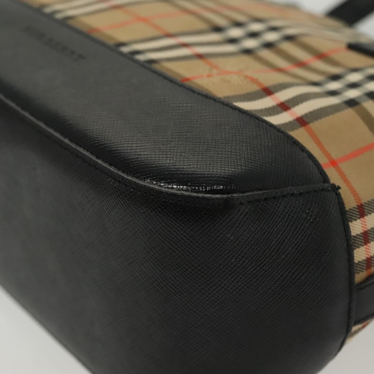 Burberry Nova Check Pattern Beige Canvas Bag (Pre-Owned)