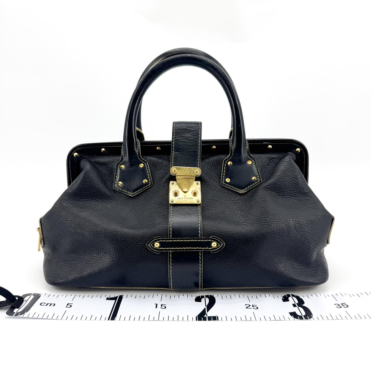 Louis Vuitton Suhali L'ingenieux Leather Black Leather Handbag (Pre-Owned)