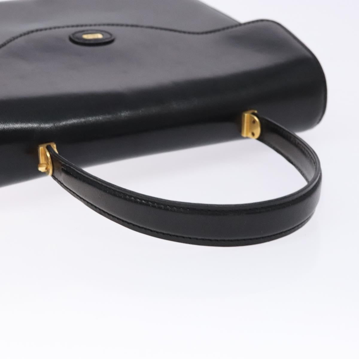 Bally Handbag Leather Black Leather Handbag (Pre-Owned)