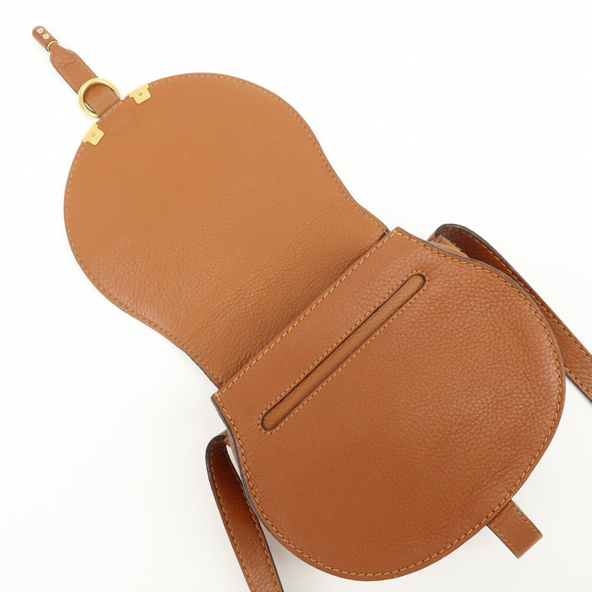 Chloe Marcie Leather Brown Leather Crossbody Bag Bag (Pre-Owned)