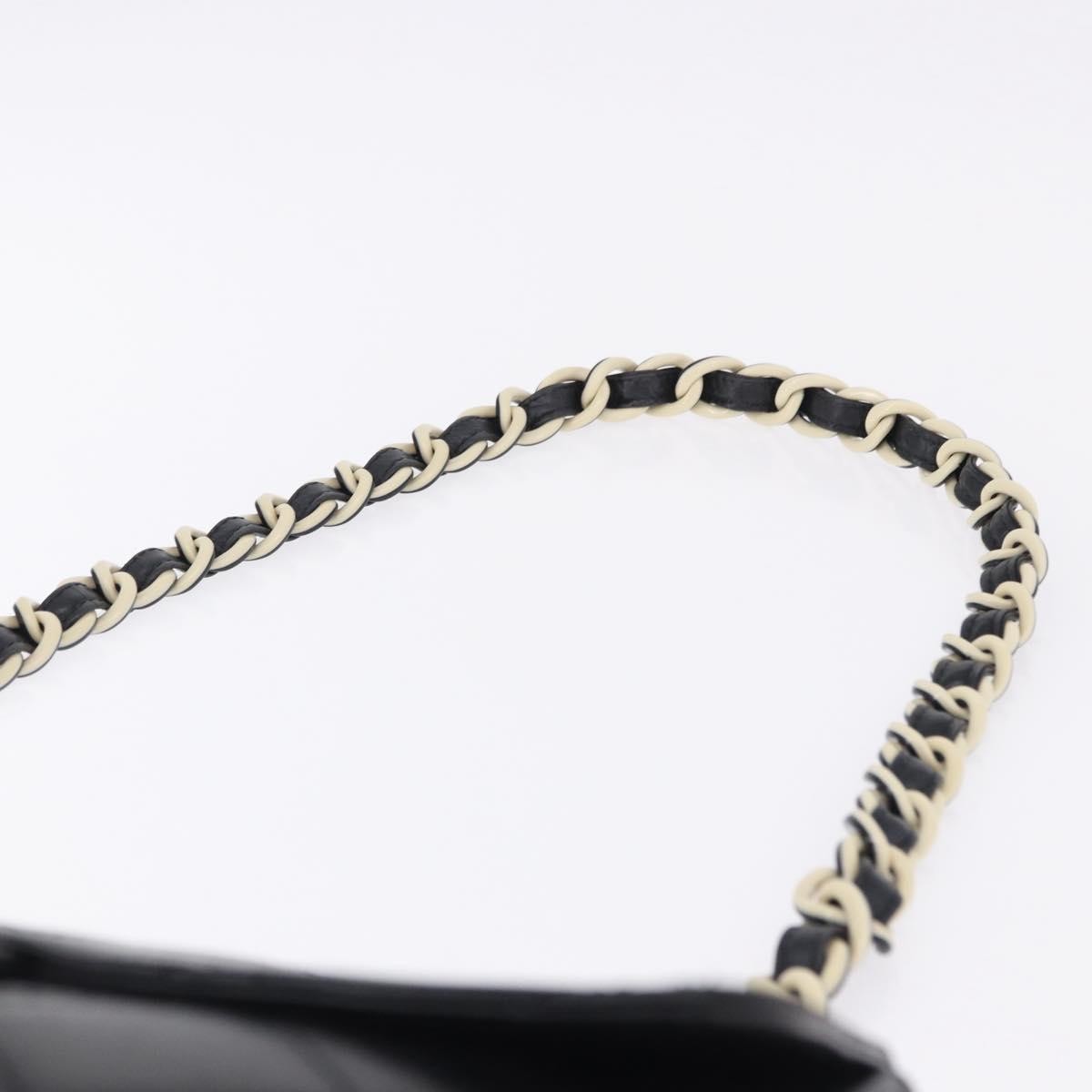 Chanel Chain Flap Quilted Leather Black Leather Shoulder Bag Bag (Pre-Owned)