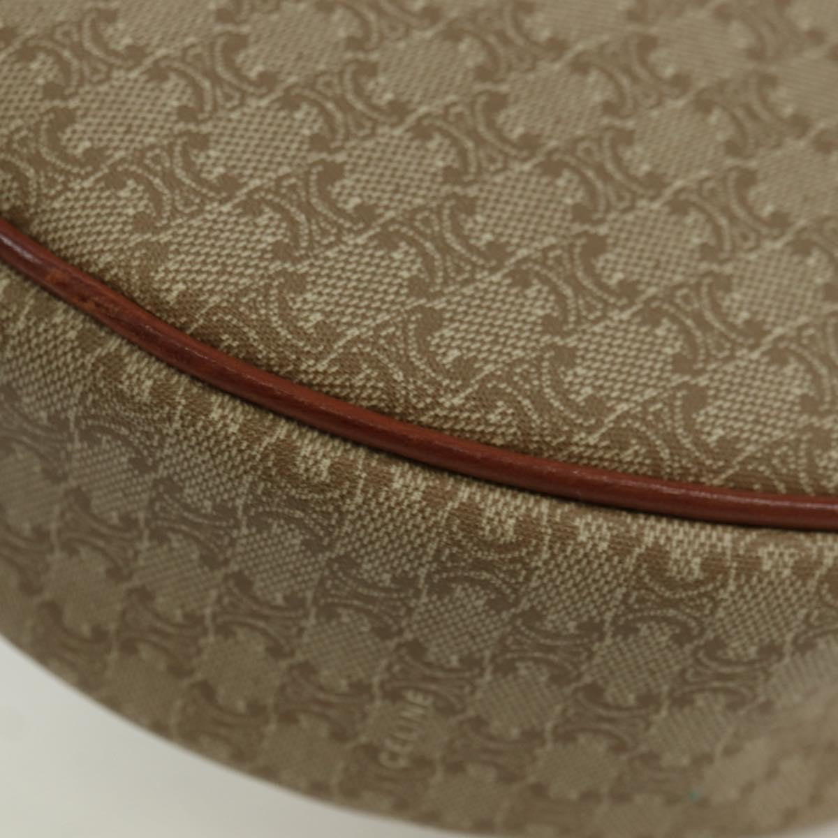 Celine Vintage Macadam Canvas And Leather Beige Canvas Shoulder Bag Bag (Pre-Owned)