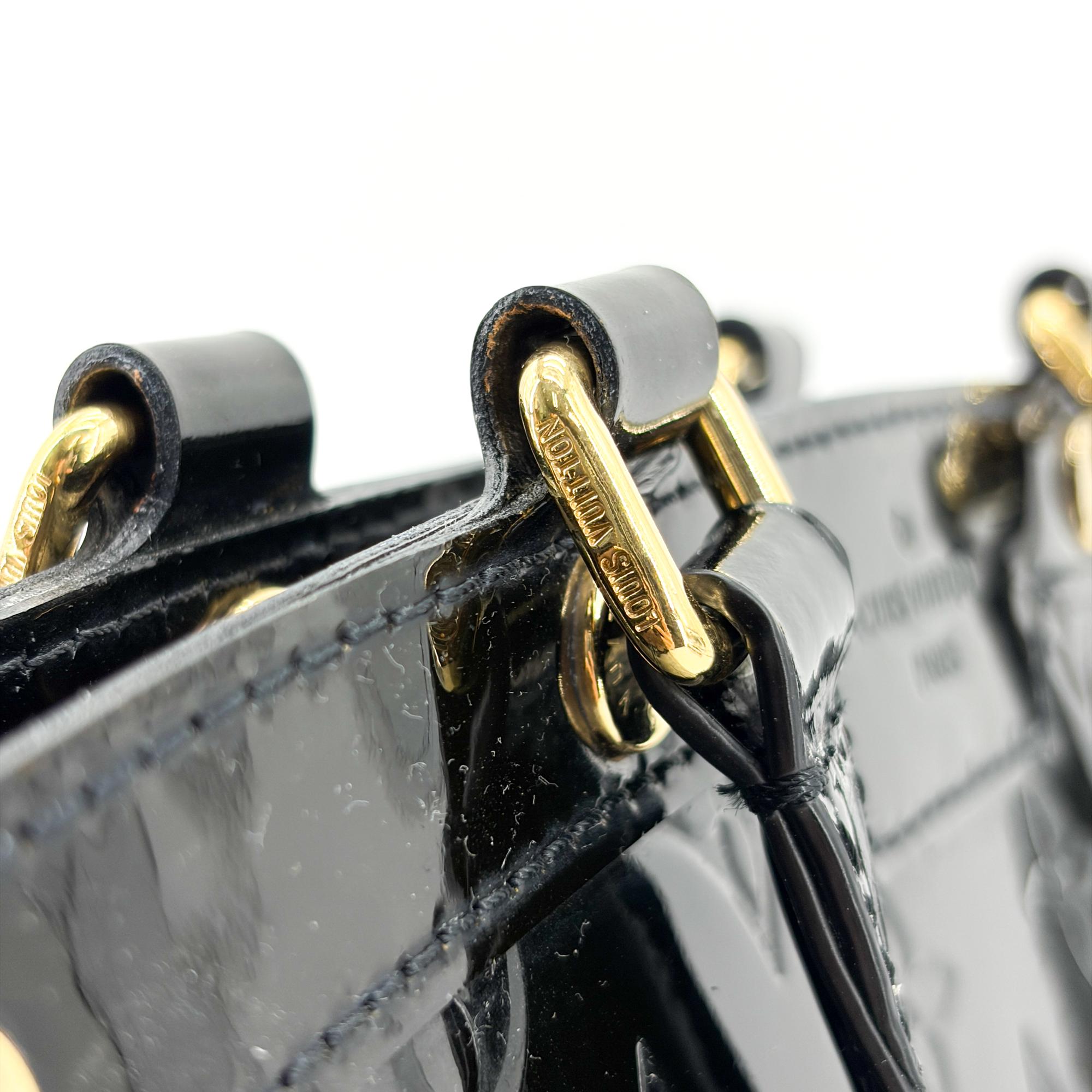 Louis Vuitton Brea Nm Monogram Vernis Black Patent_Leather Handbag (Pre-Owned)