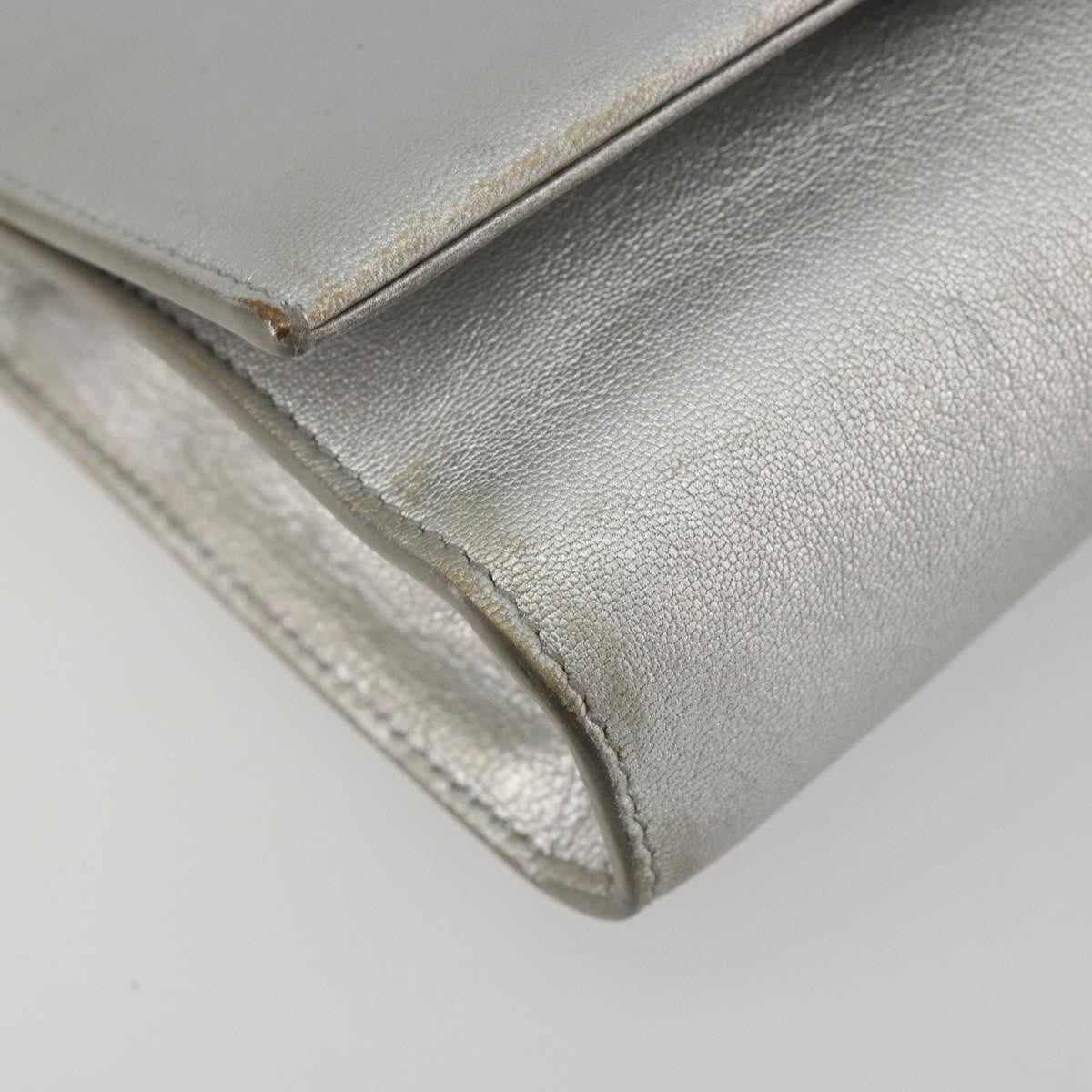 Salvatore Ferragamo Vara Chain Flap Leather Silver Leather Shoulder Bag Bag (Pre-Owned)