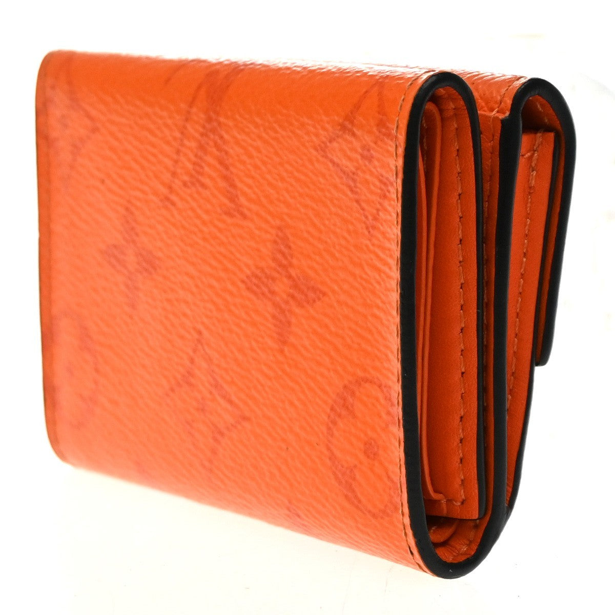 Louis Vuitton Discovery Monogram Taigarama Orange Leather Wallets Accessory (Pre-Owned)