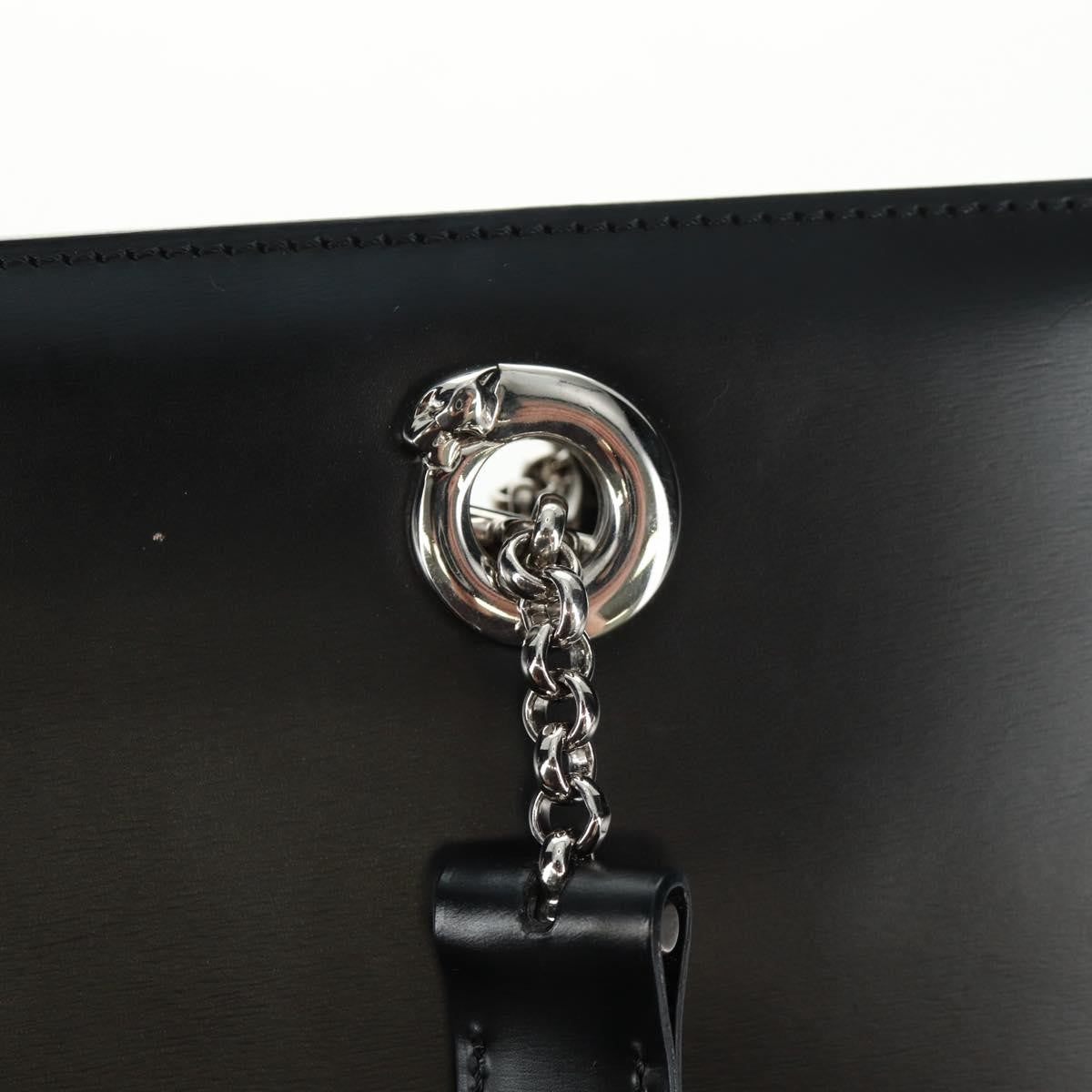 Cartier Panthère Leather Black Leather Handbag (Pre-Owned)