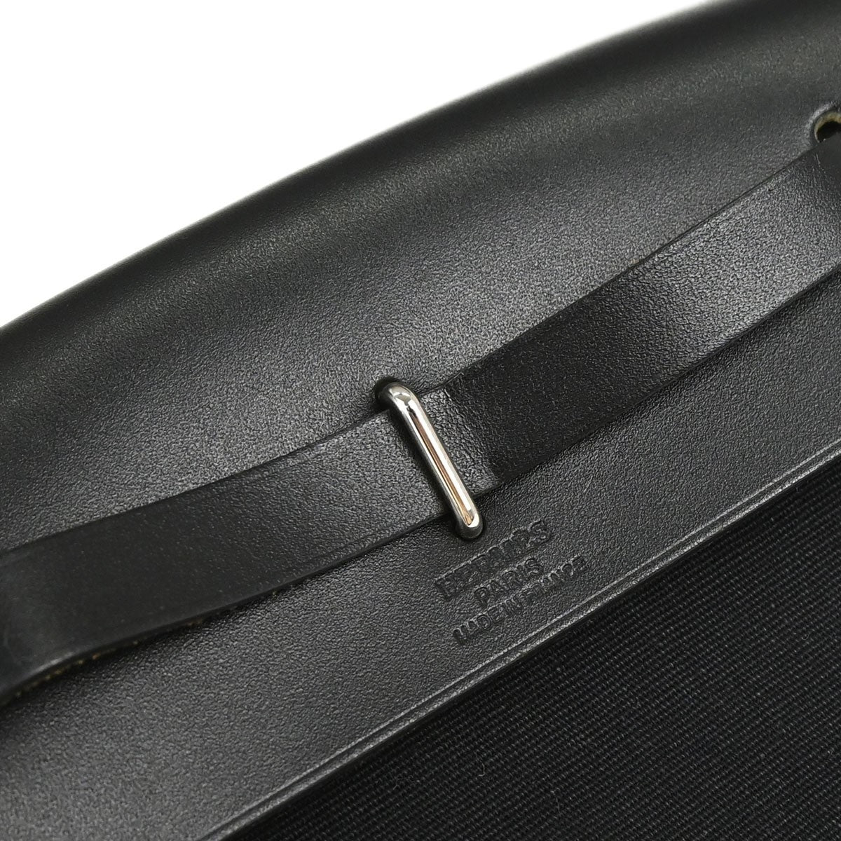 Hermes Herbag Toile And Leather Black Canvas Handbag (Pre-Owned)
