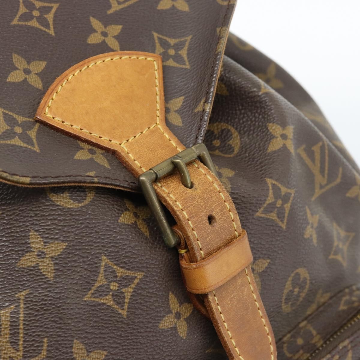 Louis Vuitton Vintage Montsouris Monogram Canvas Brown Canvas Backpack Bag (Pre-Owned)