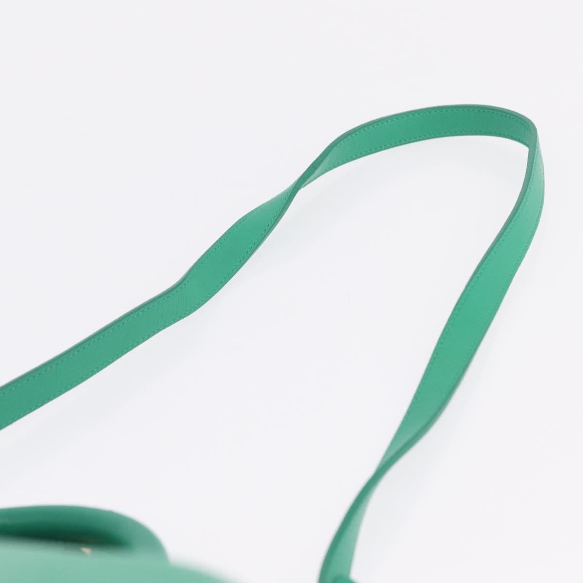 Saint Laurent Classic Y Cabas Leather Green Leather Tote Bag Bag (Pre-Owned)