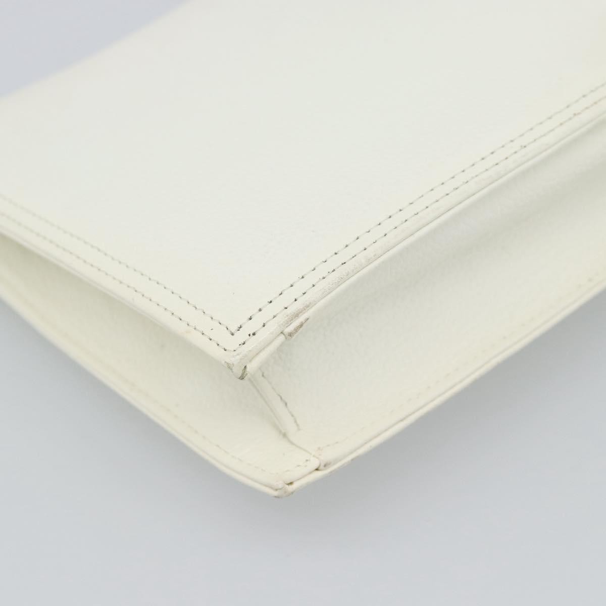 Saint Laurent Vintage Leather White Leather Clutche & Pouche Bag (Pre-Owned)