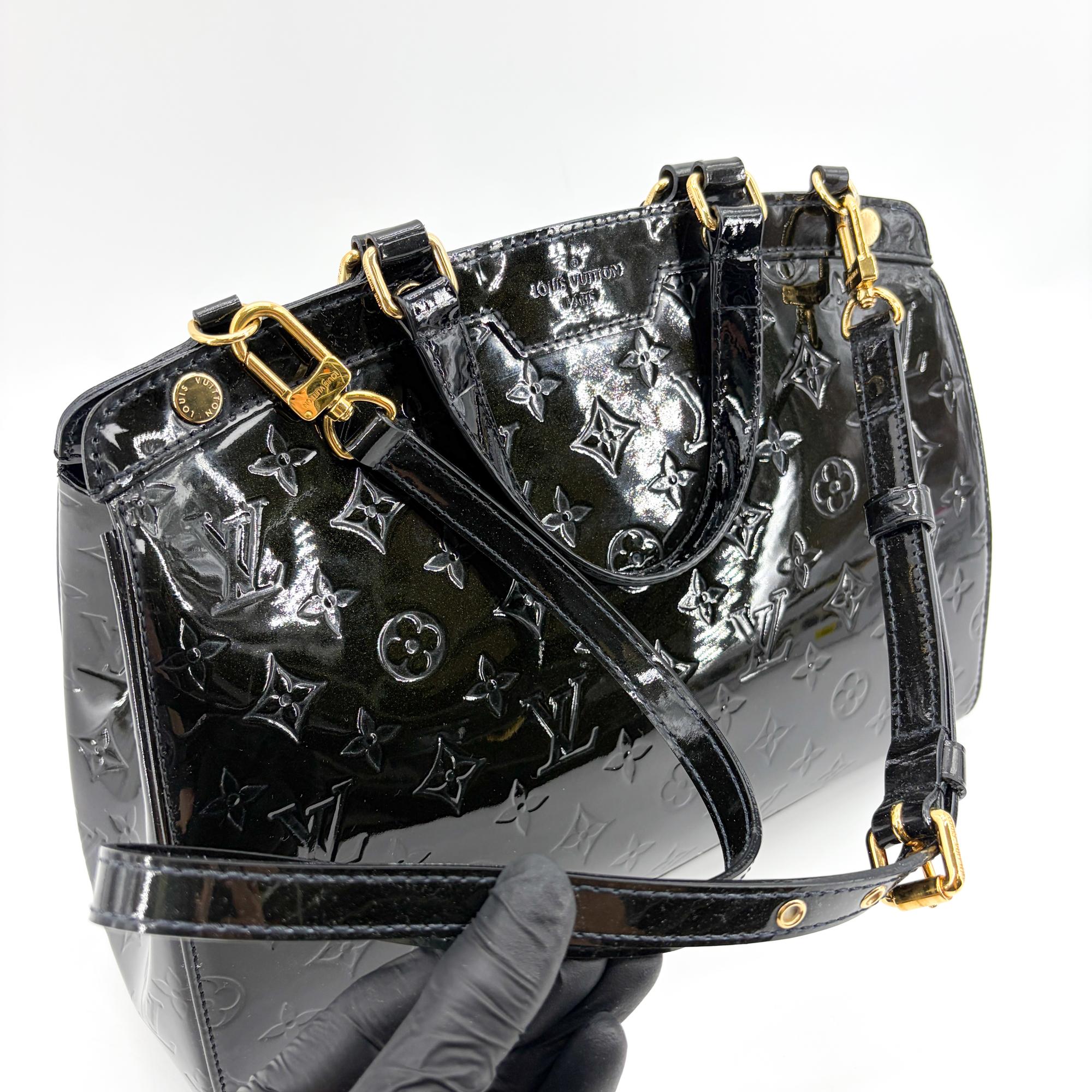 Louis Vuitton Brea Nm Monogram Vernis Black Patent_Leather Handbag (Pre-Owned)