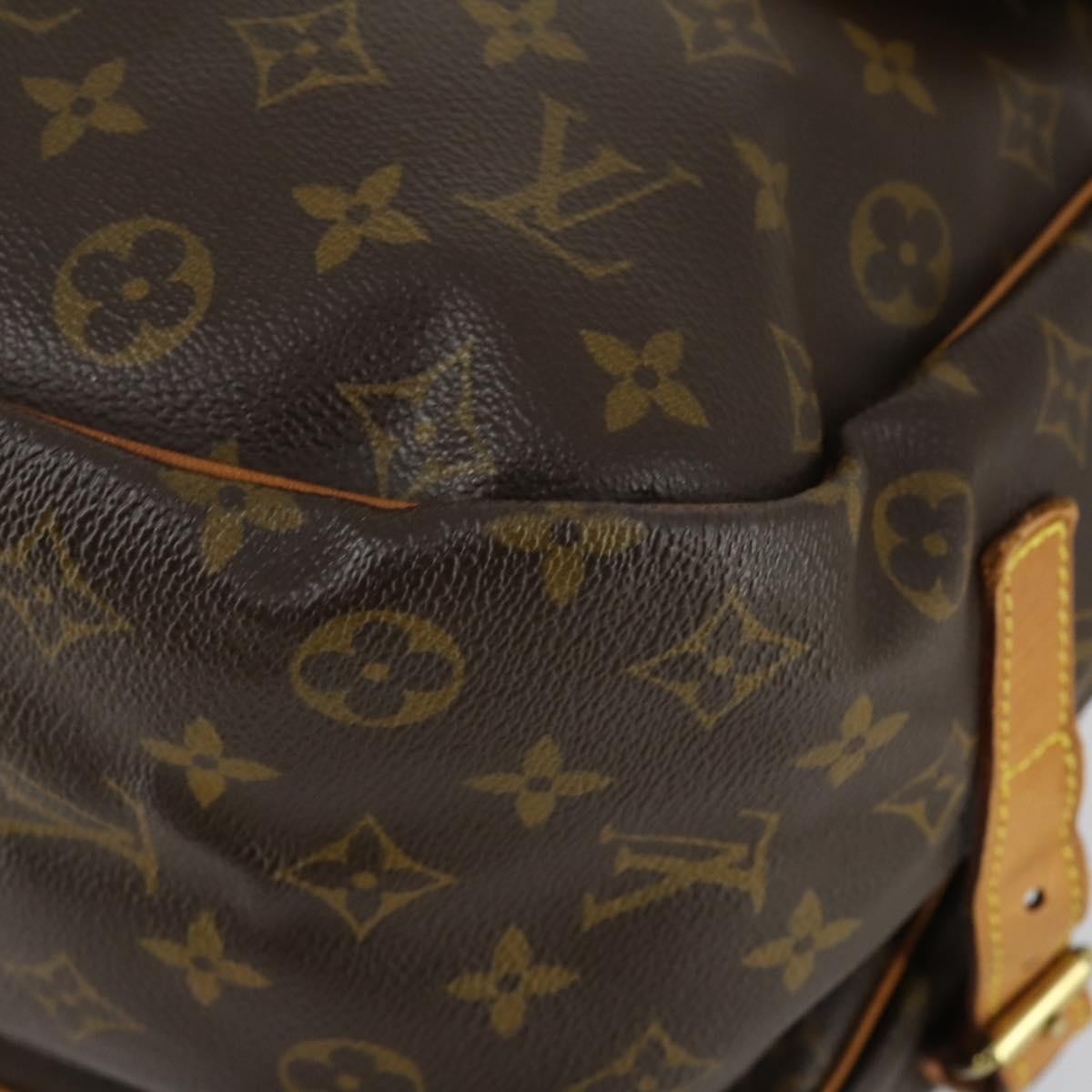 Louis Vuitton Saumur Monogram Canvas Brown Canvas Shoulder Bag Bag (Pre-Owned)
