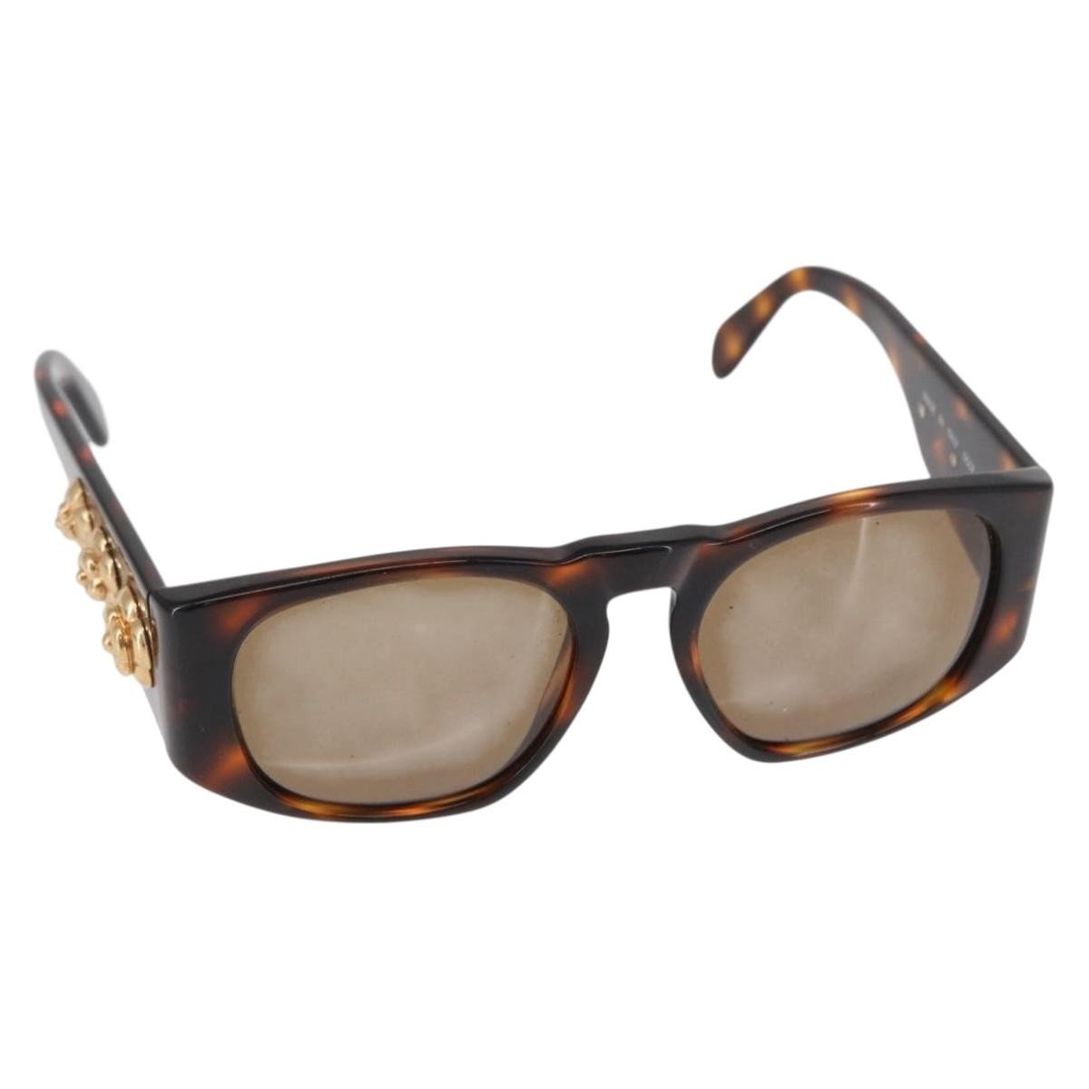Chanel Camélia Plastic Brown Plastic Sunglasse Accessory (Pre-Owned)