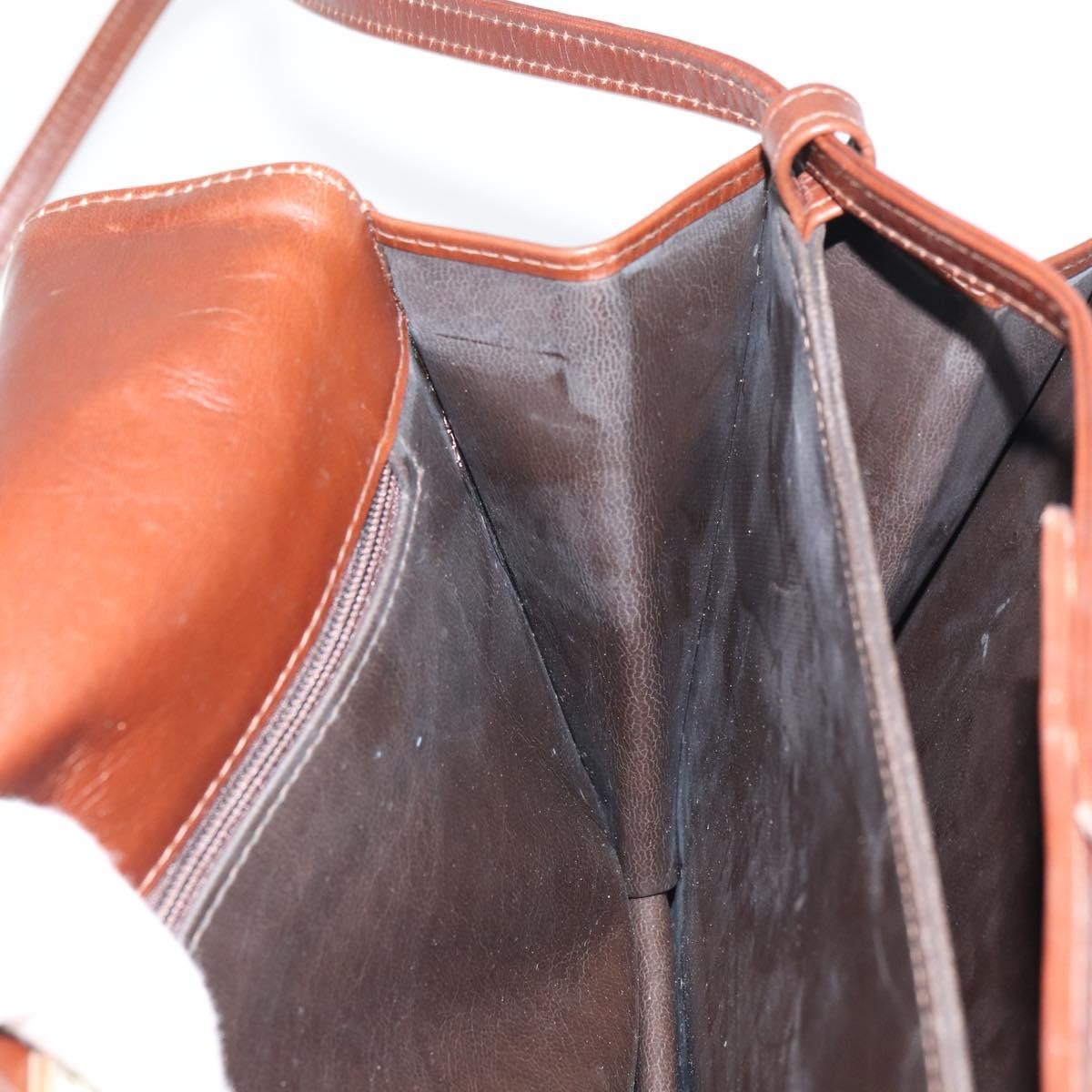 Valentino Garavani Vintage Leather Brown Leather Shoulder Bag Bag (Pre-Owned)