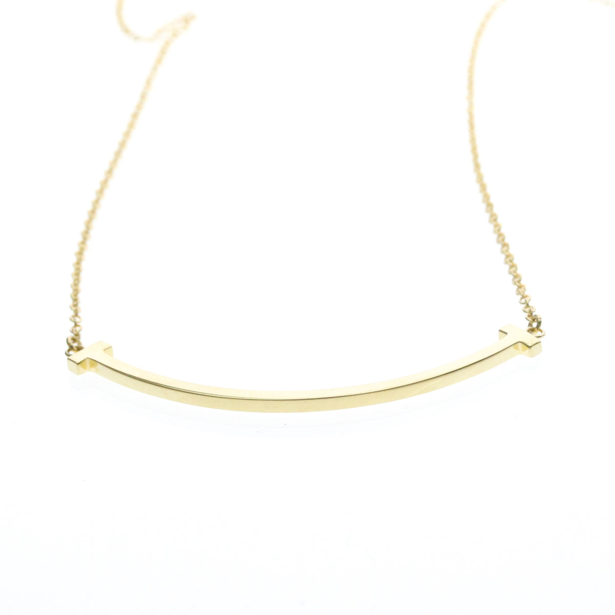 Tiffany & Co. T Smile Pendant 18K Yellow Gold Gold Yellow_Gold Necklace Jewelry (Pre-Owned)