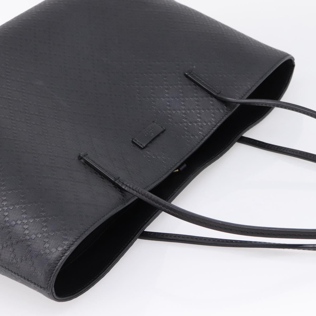 Gucci Bright Diamante Leather Black Leather Tote Bag Bag (Pre-Owned)