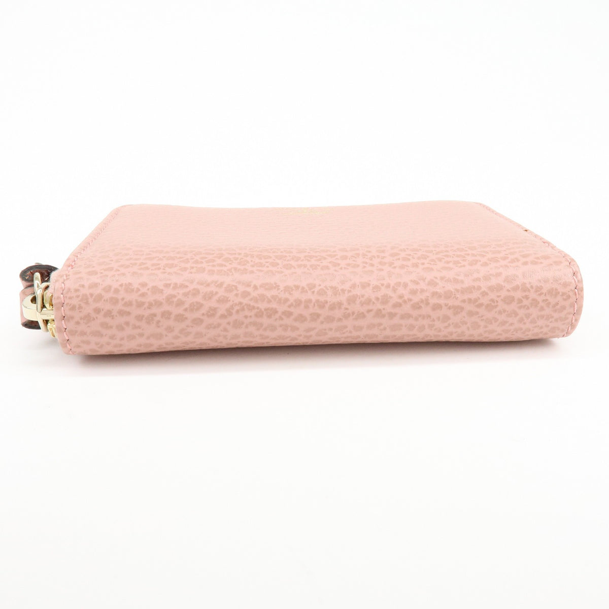 Gucci Swing Zip Around Leather Pink Leather Wallets Accessory (Pre-Owned)