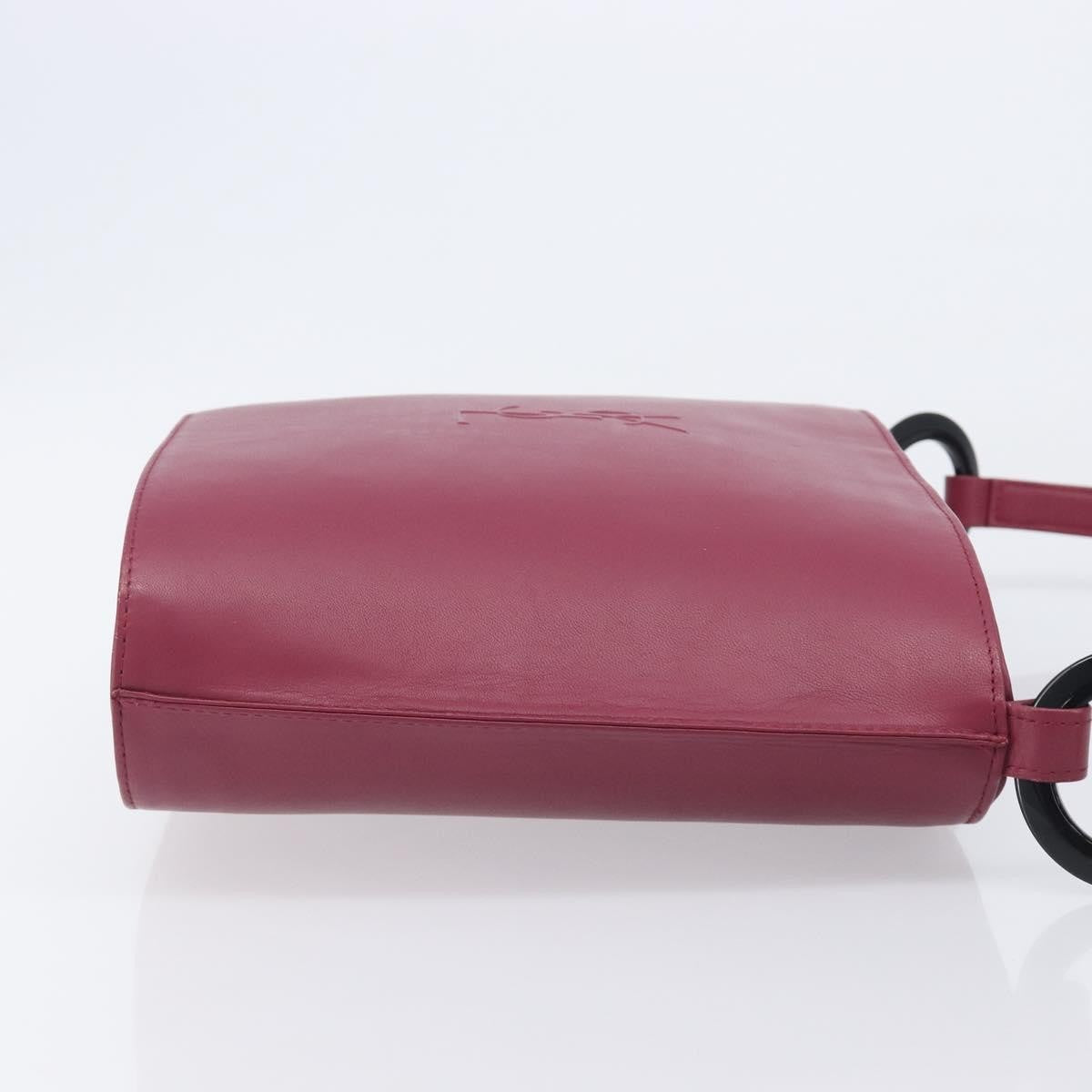 Saint Laurent Vintage Shoulder Bag Leather Burgundy Leather Shoulder Bag Bag (Pre-Owned)