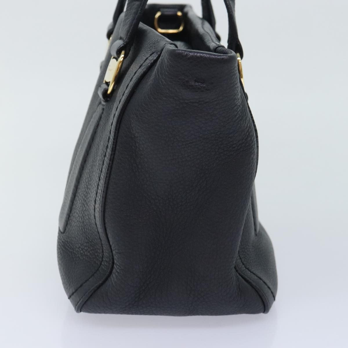 Salvatore Ferragamo Vala Leather Black Leather Handbag (Pre-Owned)