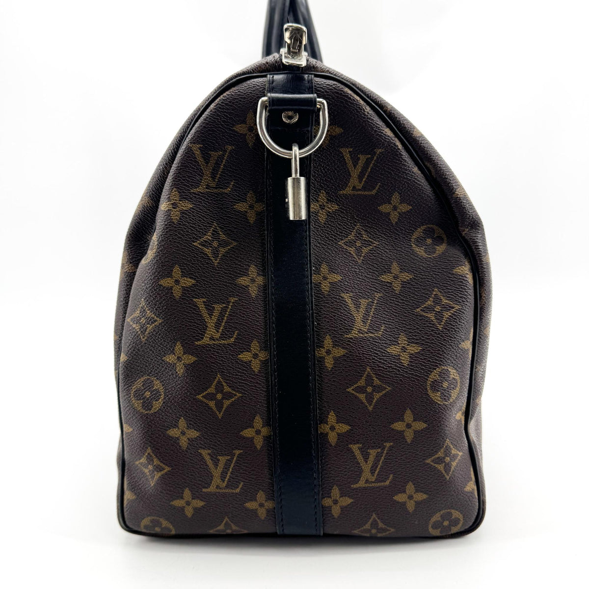 Louis Vuitton Keepall Bandouliere Macassar Monogram Canvas Brown Canvas Travel Bag Bag (Pre-Owned)