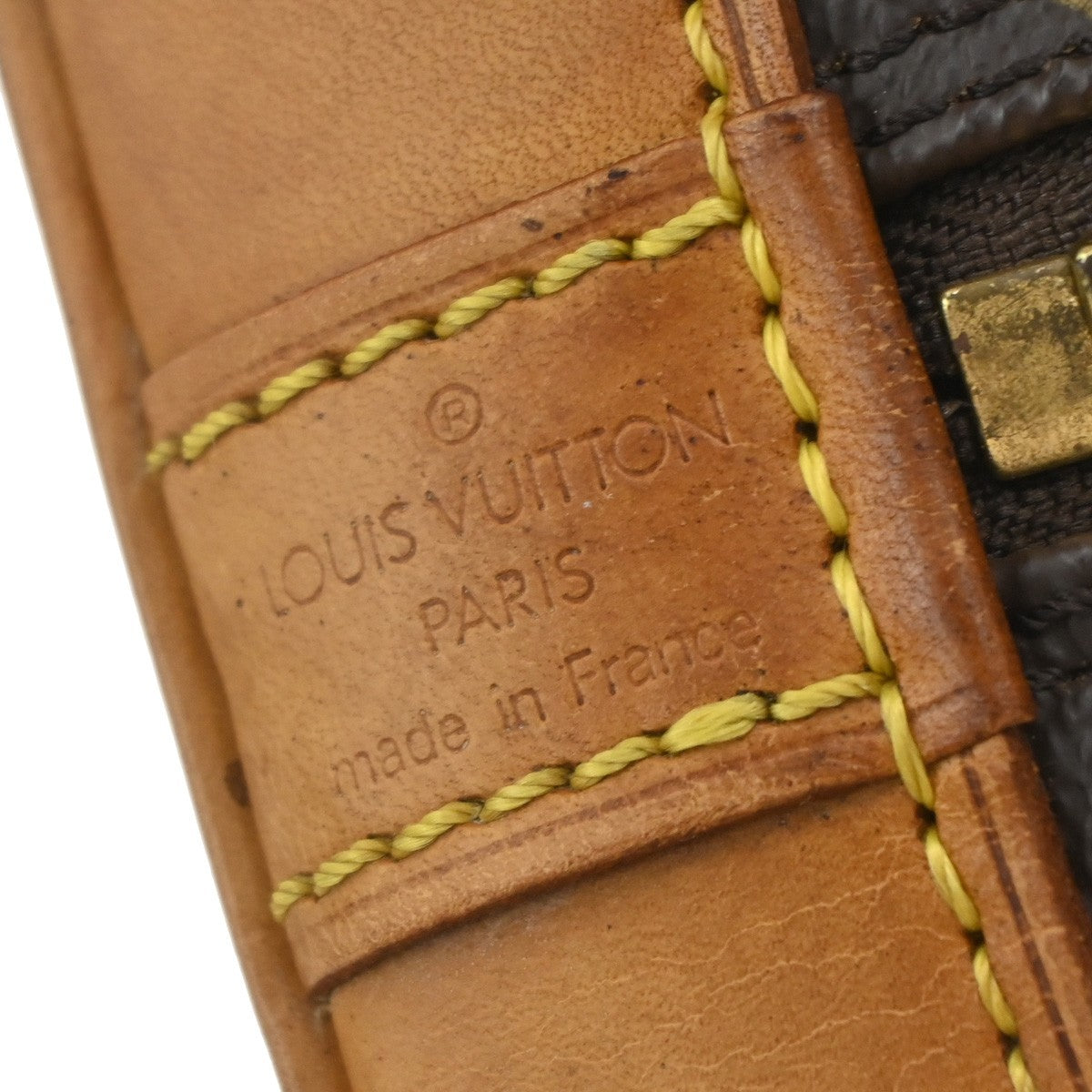 Louis Vuitton Alma Monogram Canvas Brown Leather Handbag (Pre-Owned)