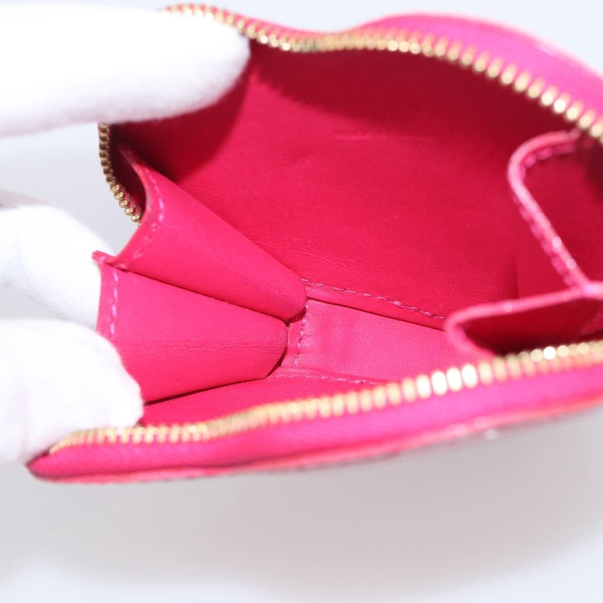 Louis Vuitton Heart Coin Purse Monogram Vernis Pink Patent_Leather Clutche & Pouche Bag (Pre-Owned)