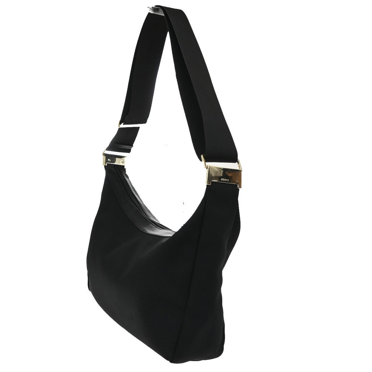 Gucci Vintage Hobo Canvas Black Canvas Shoulder Bag Bag (Pre-Owned)