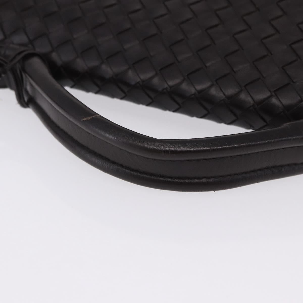 Bottega Veneta Envelope Intrecciato Nappa Black Leather Briefcase Bag (Pre-Owned)