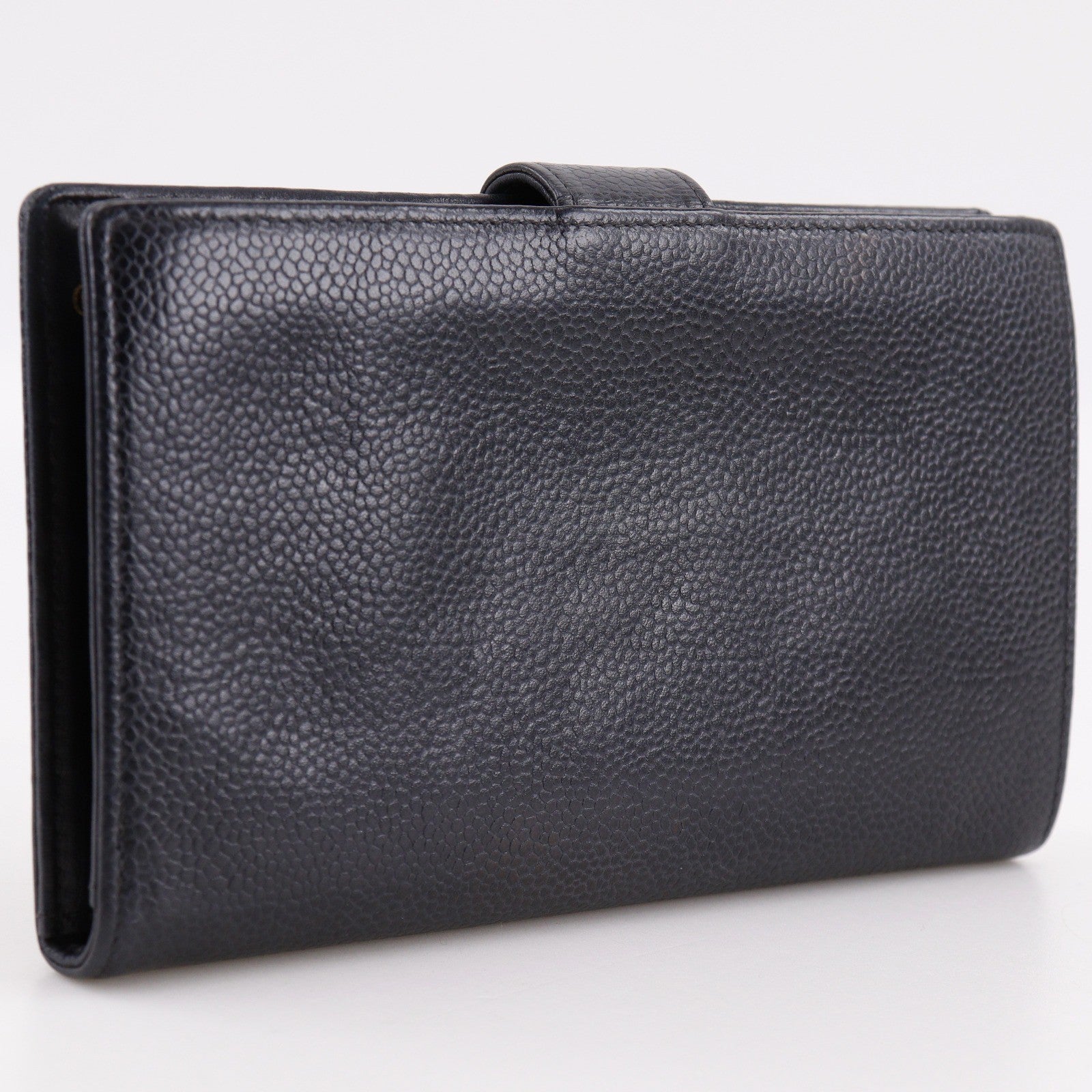 Chanel Timeless Cc French Caviar Black Leather Wallets Accessory (Pre-Owned)