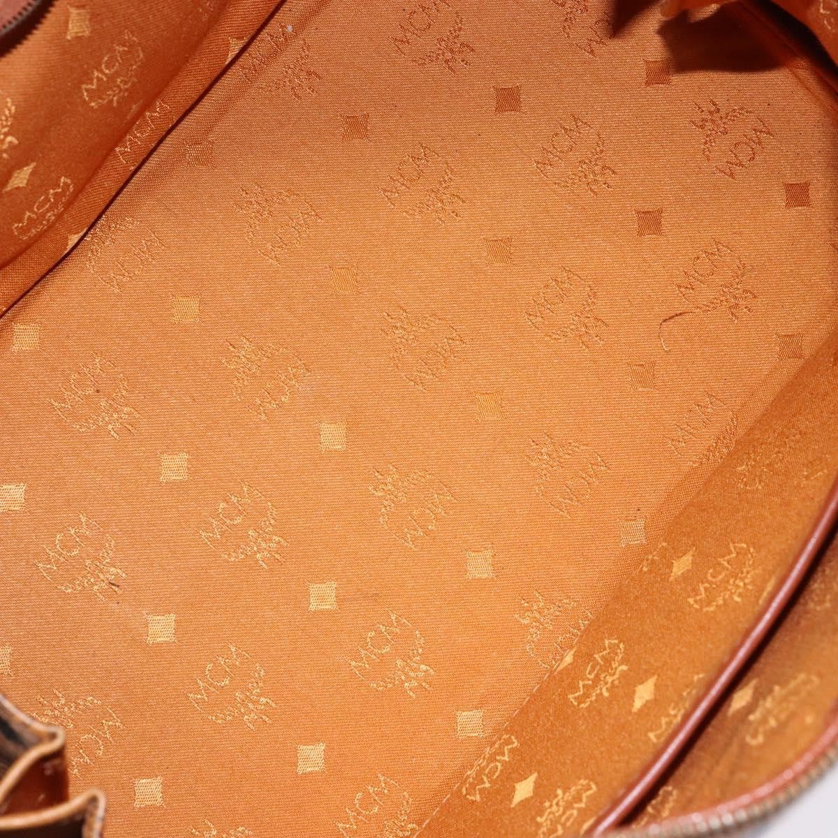 MCM Visetos Logogramme Leather Brown Leather Handbag (Pre-Owned)