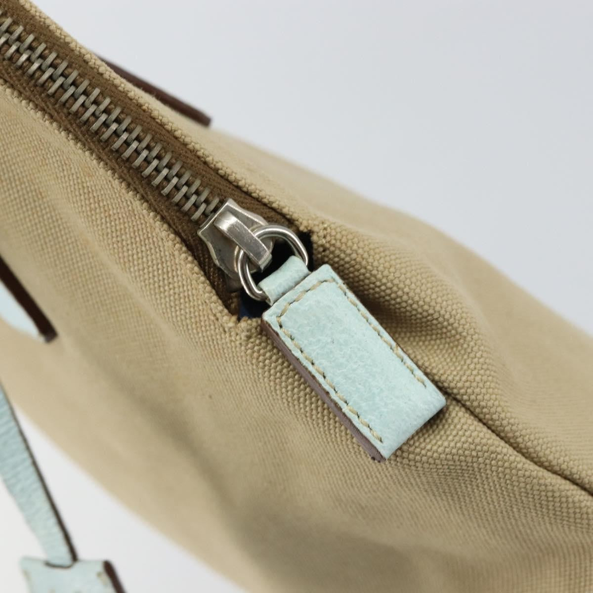 Prada Vintage Canvas Beige Canvas Handbag (Pre-Owned)