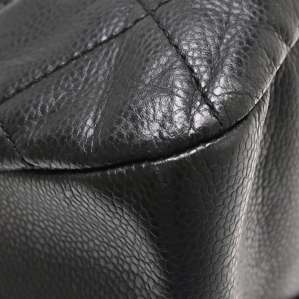Chanel Timeless Cc Soft Quilted Caviar Black Leather Tote Bag Bag (Pre-Owned)