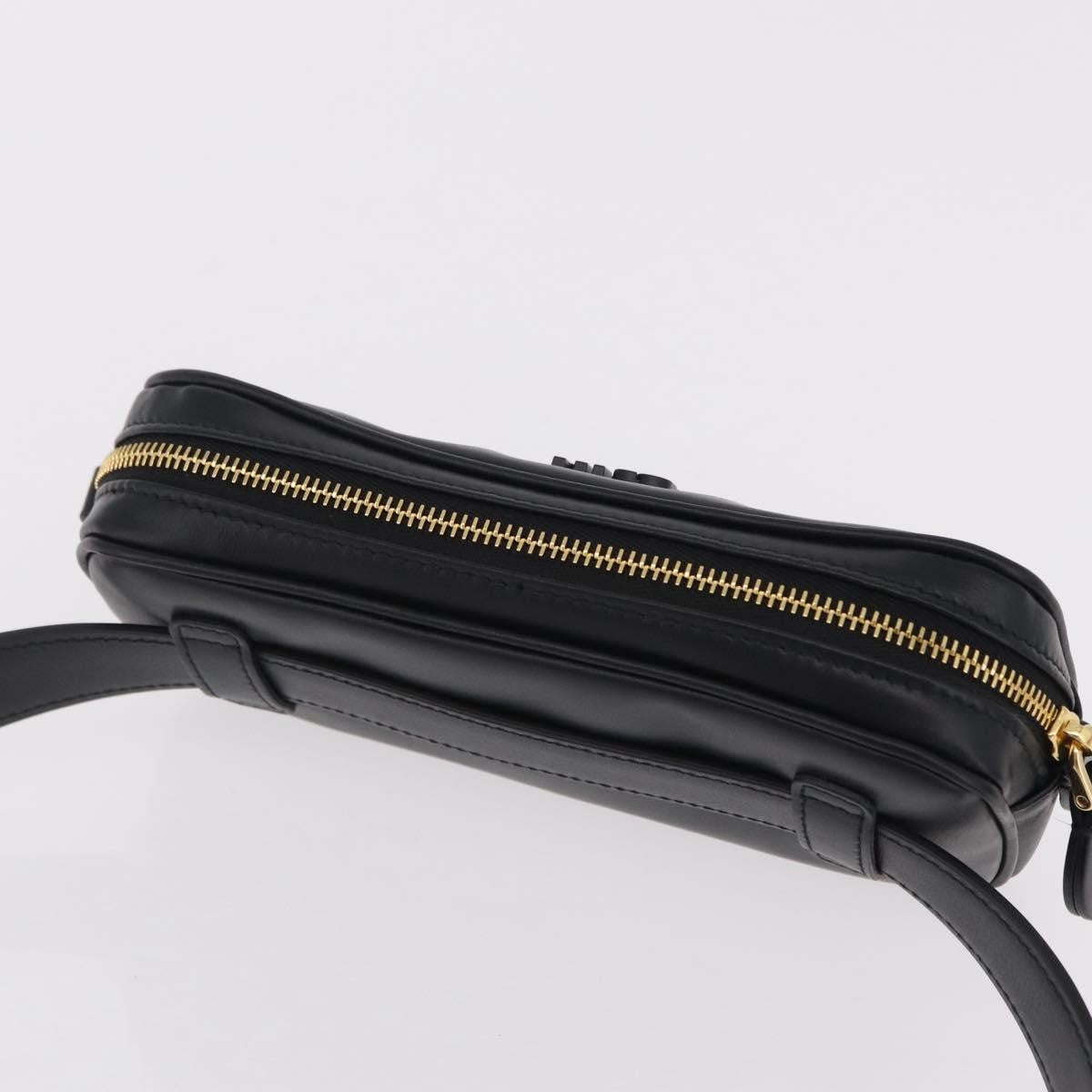 Miu Miu Arcadie Camera Leather Black Leather Handbag (Pre-Owned)